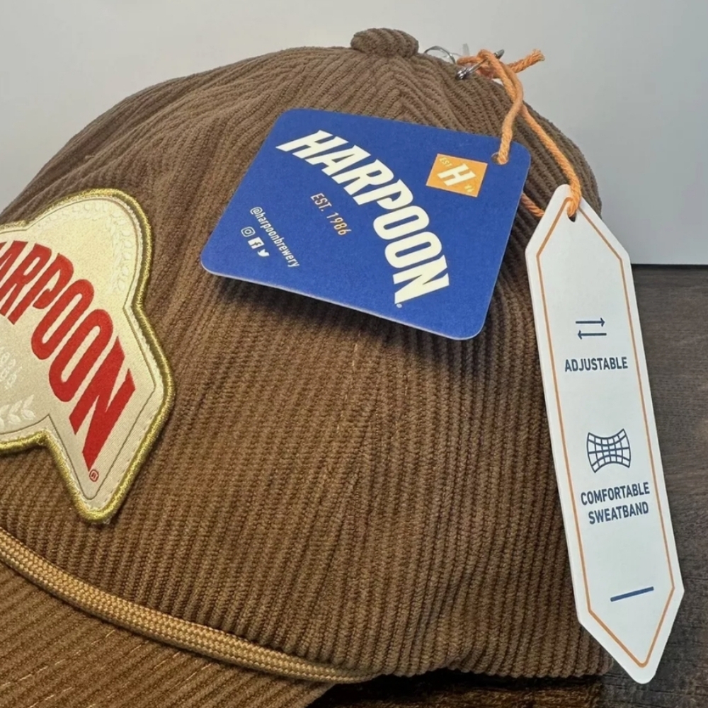 NWT Men's Harpoon Brewery Corduroy Adjustable Hat - Picture 2 of 9